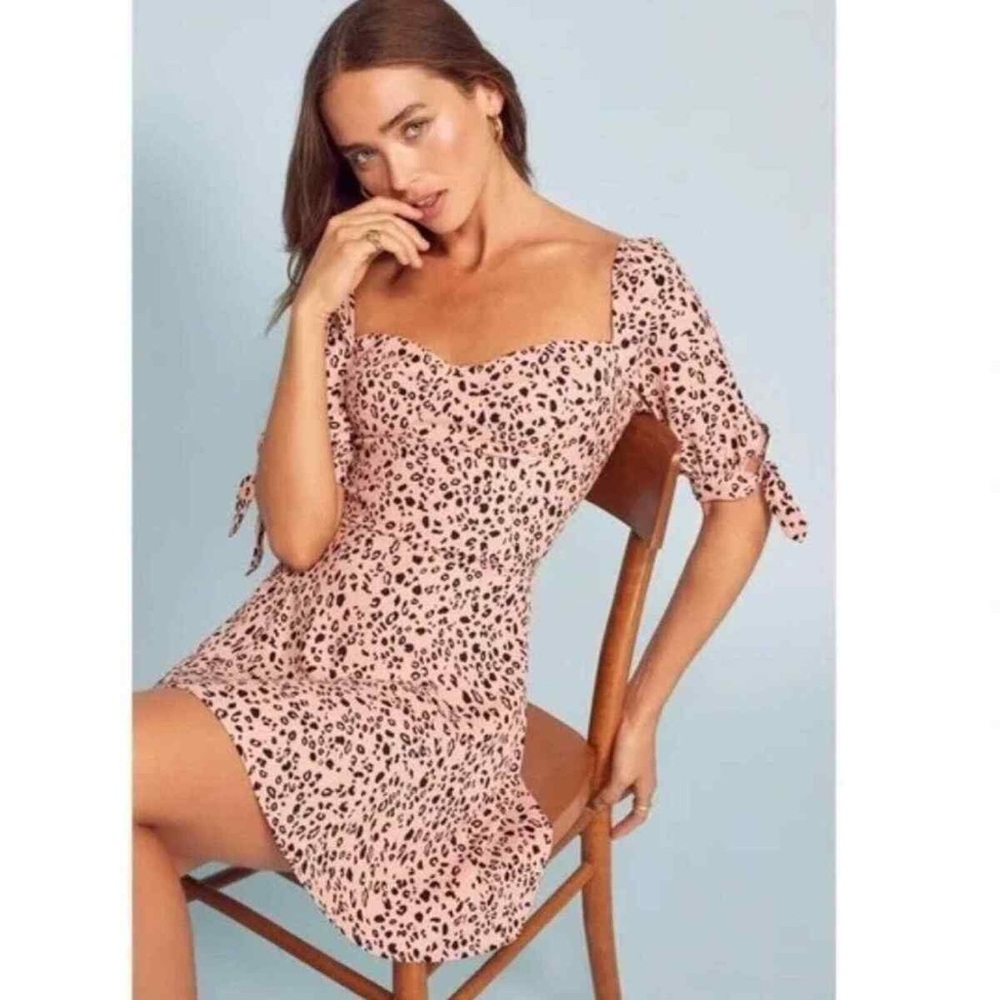 NWOT Reformation Quin Tie Sleeve Minidress